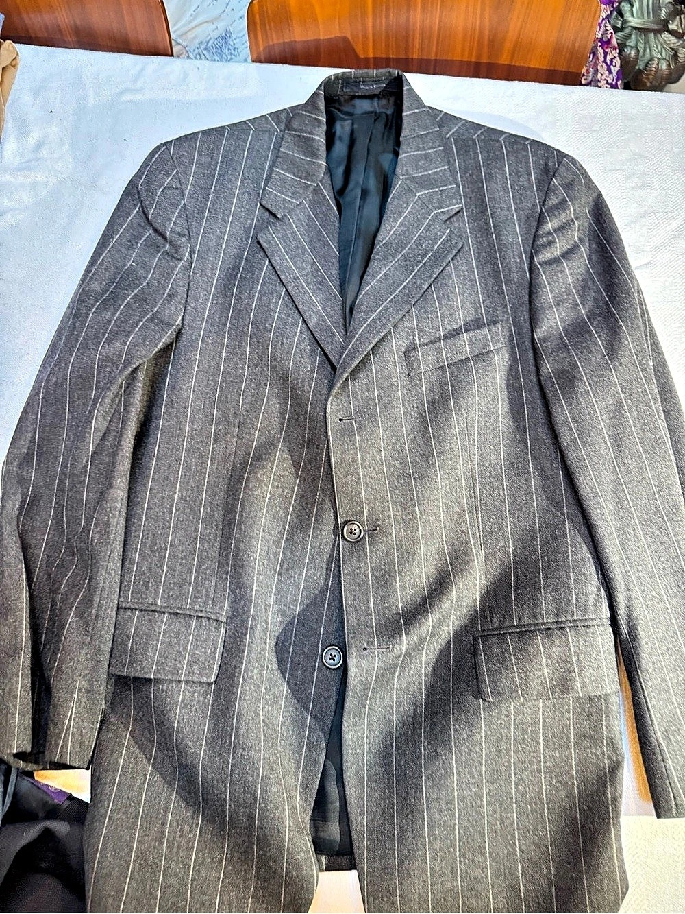 Ralph Lauren Classic Fit Men's Pinstripe Wool Blazer Size 42T